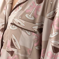 Checkered Espresso Martini Medium Pajama Set