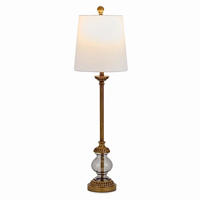 Wells Blue Glass Buffet Lamp