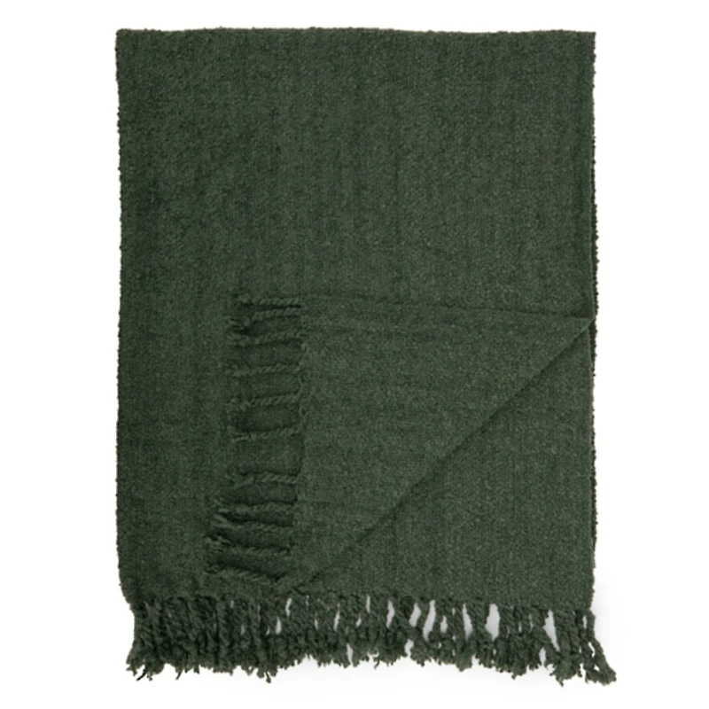 Sage Woven Boucle Throw