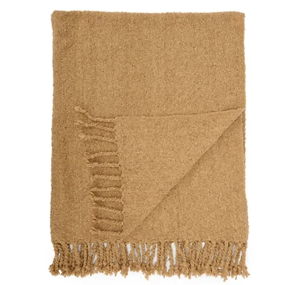 Sand Woven Boucle Throw