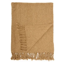 Sand Woven Boucle Throw