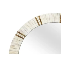 Round Ivory Clever Wall Mirror