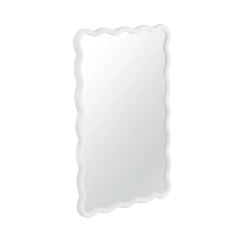 White Wavy Cassia Wall Mirror