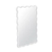 White Wavy Cassia Wall Mirror