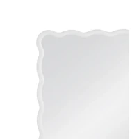 White Wavy Cassia Wall Mirror