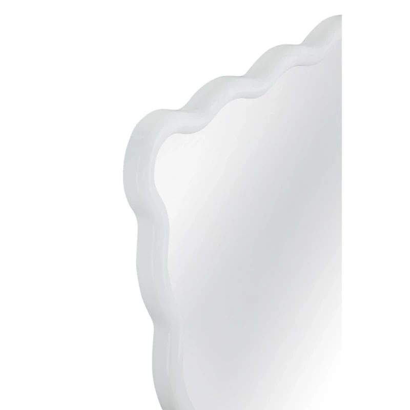 White Wavy Cassia Wall Mirror