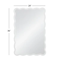 White Wavy Cassia Wall Mirror