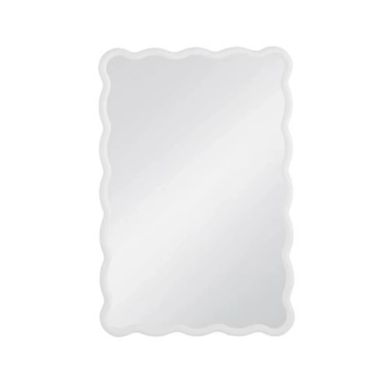 White Wavy Cassia Wall Mirror