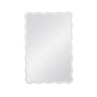 White Wavy Cassia Wall Mirror