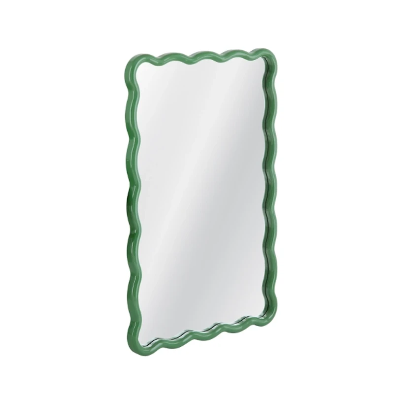 Green Wavy Cassia Wall Mirror