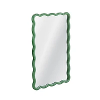 Green Wavy Cassia Wall Mirror