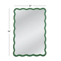 Green Wavy Cassia Wall Mirror