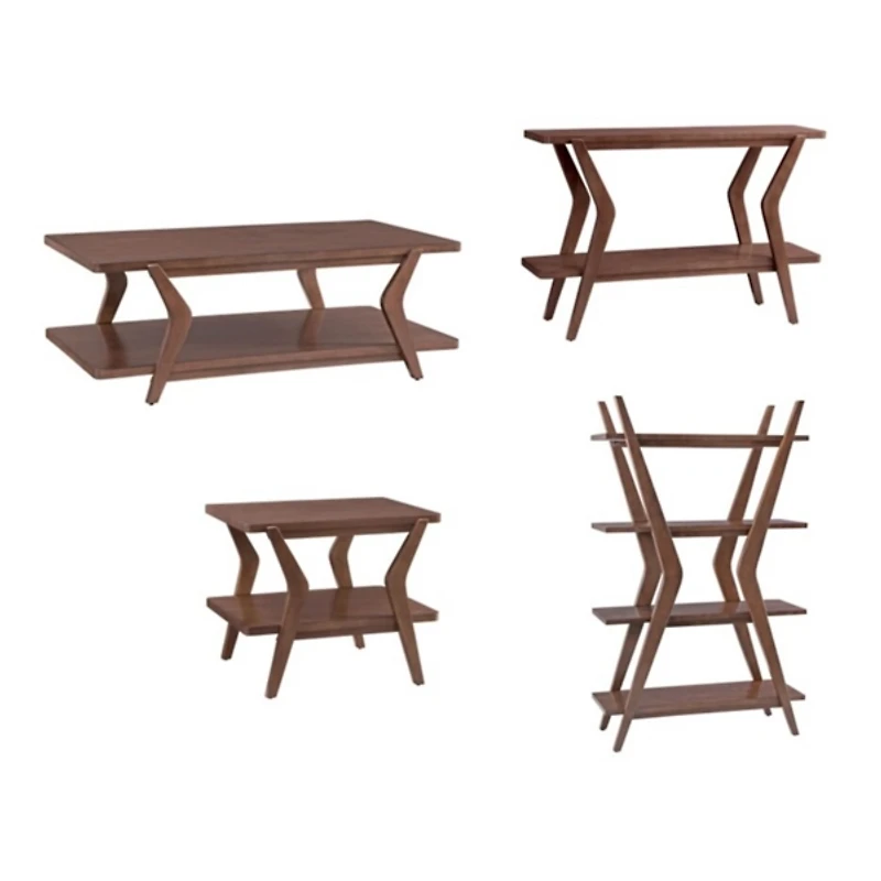 Brown Angular Stratton Console Table