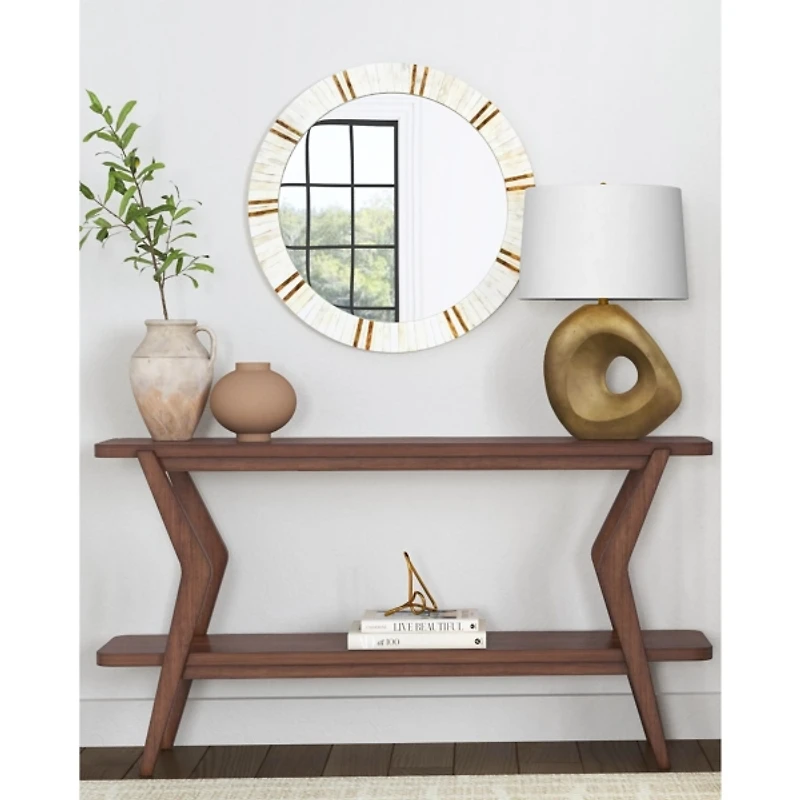 Brown Angular Stratton Console Table