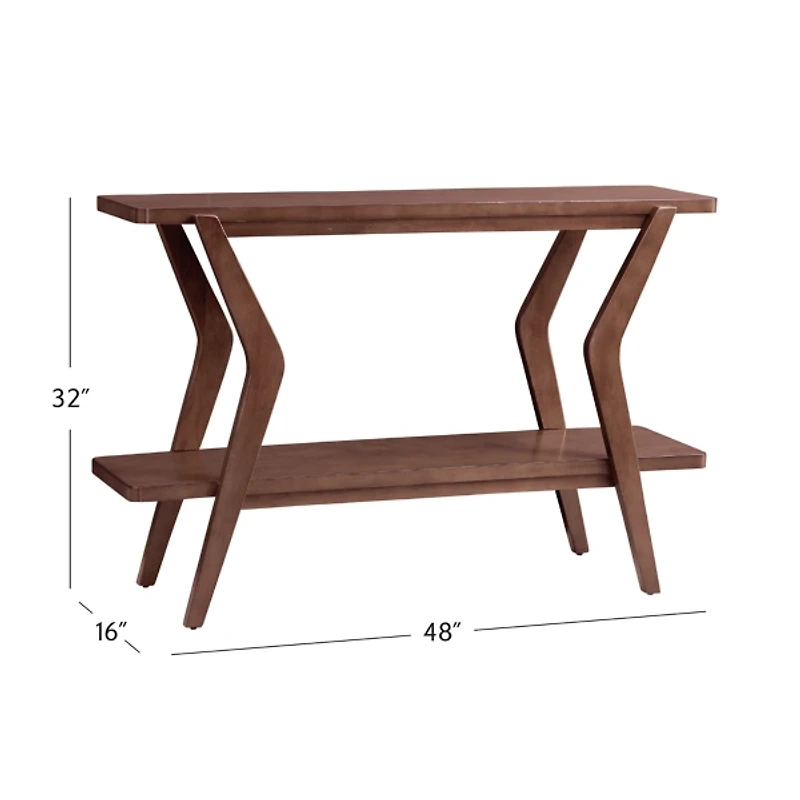 Brown Angular Stratton Console Table