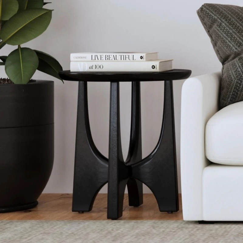 Matte Round Accent Table