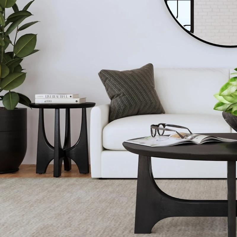 Matte Round Accent Table