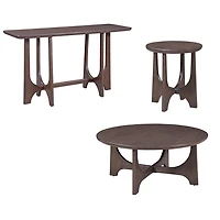 Brown Matte Round Coffee Table