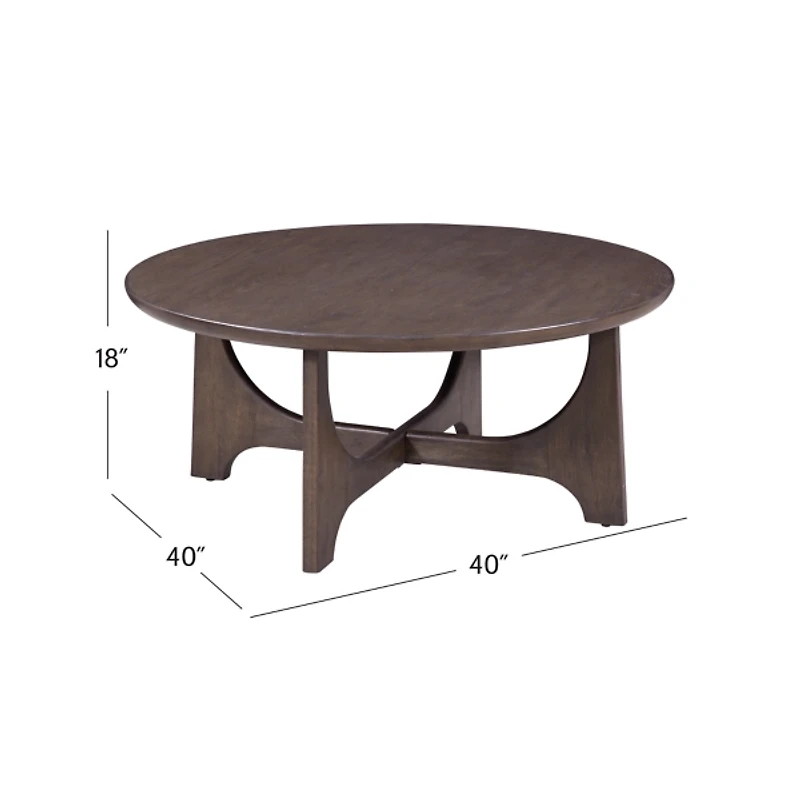 Brown Matte Round Coffee Table
