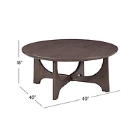 Brown Matte Round Coffee Table