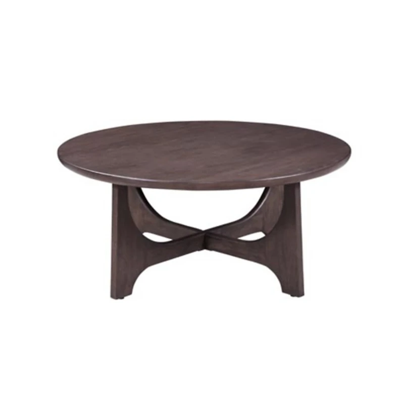 Brown Matte Round Coffee Table