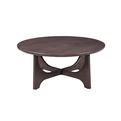 Brown Matte Round Coffee Table