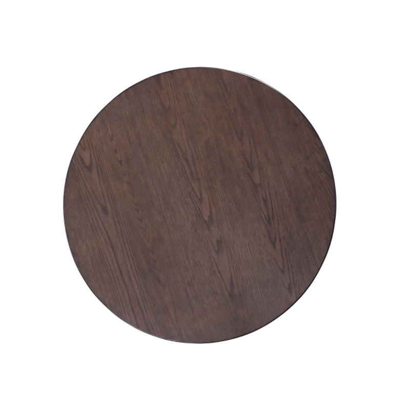 Brown Matte Round Accent Table