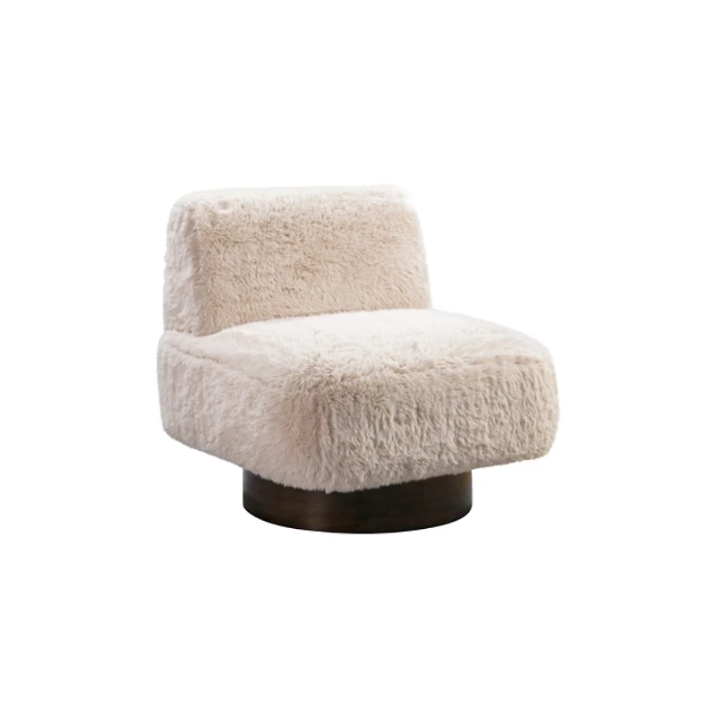 Beige Amaya Swivel Accent Chair