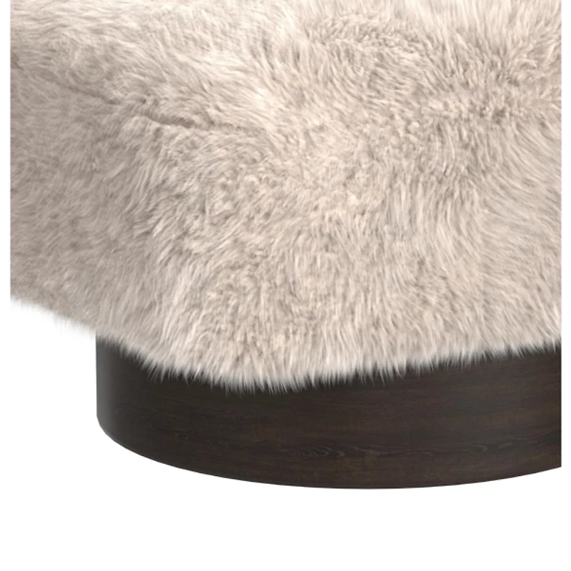 Beige Amaya Swivel Accent Chair