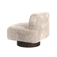 Beige Amaya Swivel Accent Chair