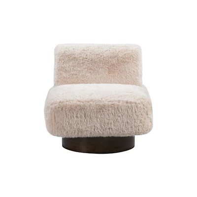 Beige Amaya Swivel Accent Chair