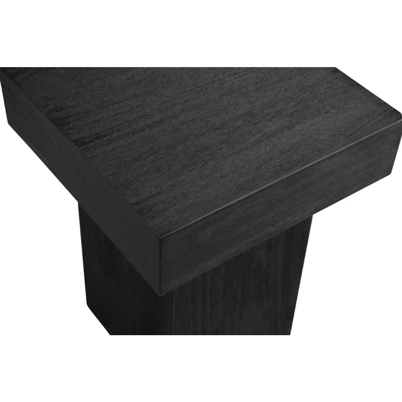 Black Square Padula Pedestal Accent Table