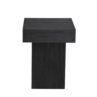 Black Square Padula Pedestal Accent Table