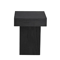 Black Square Padula Pedestal Accent Table