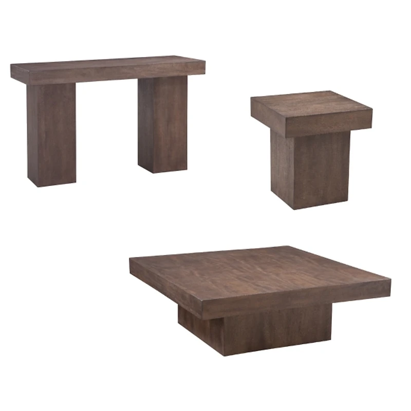 Brown Rectangle Padula Console Table