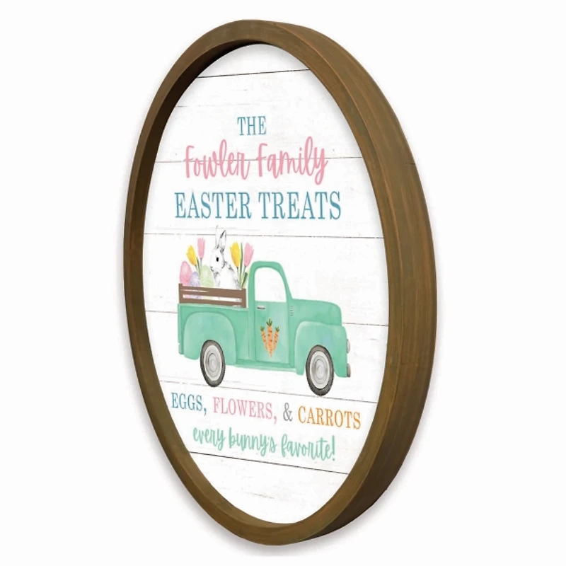 Easter Treats Truck Personalized Wall Plaque