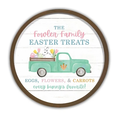 Easter Treats Truck Personalized Wall Plaque