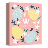 Easter Eggs Personalized Monogram Canvas Art Print