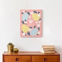 Easter Eggs Personalized Monogram Canvas Art Print