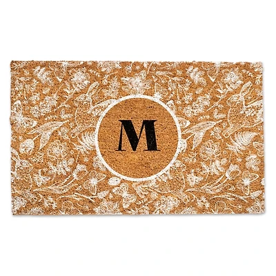 Illustrated Bunny Pattern Personalized Doormat