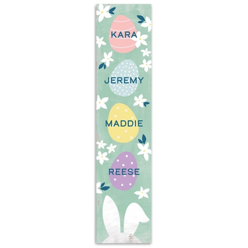 Named Easter Eggs Personalized Porch Board