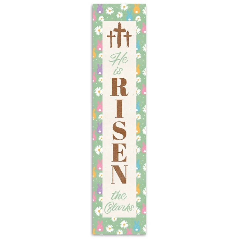 He is Risen Personalized Porch Board