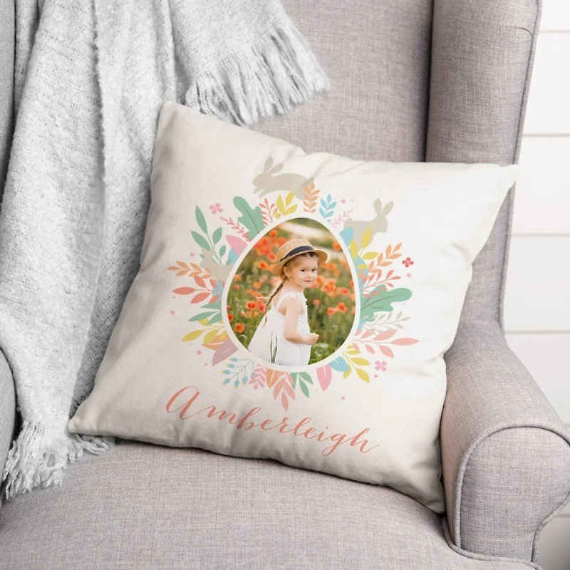 Personalized Photo Easter Egg Pillow