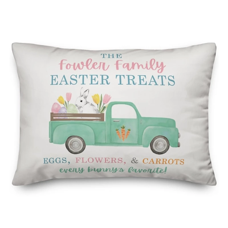 Personalized Easter Treats Truck Pillow