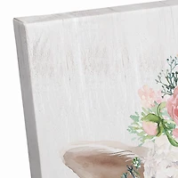 Floral Lamb Canvas Art Print