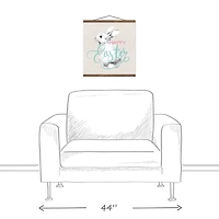 Happy Easter Sketch Bunny Hanging Canvas Art Print