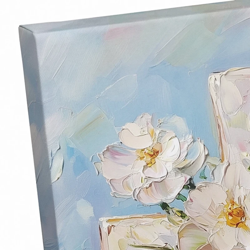Pastel Painted Cross Canvas Art Print