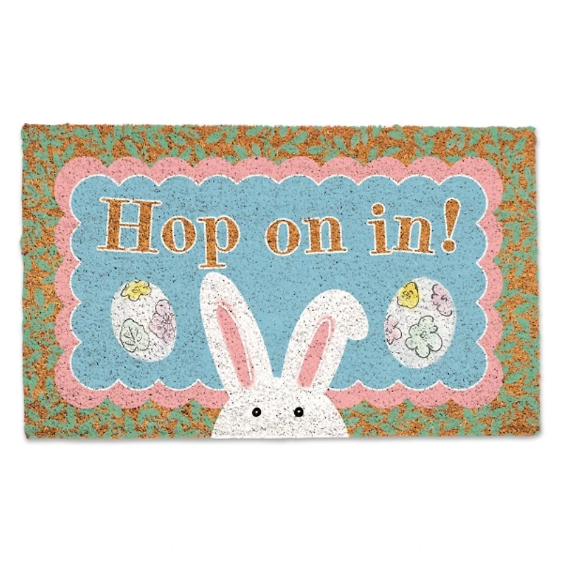Hop On In Bunny Ears Doormat