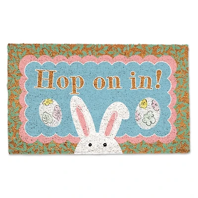 Hop On In Bunny Ears Doormat
