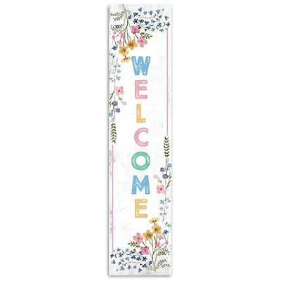 Colorful Floral Welcome Porch Board